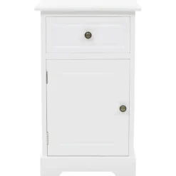 vidaXL - Nachtkastje - Wit - Grenenhout