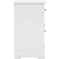 vidaXL - Nachtkastje - Wit - Grenenhout