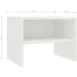 vidaXL - Nachtkastje - Wit - Bewerkt hout - 2 stuks