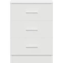 vidaXL - Nachtkastje - Wit - Bewerkt hout