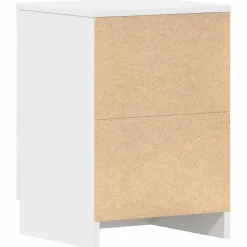 vidaXL - Nachtkastje - Wit - Bewerkt hout