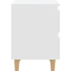 vidaXL - Nachtkastje - Wit - Grenenhout