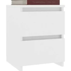 vidaXL - Nachtkastje - Wit - Bewerkt hout - 2 stuks