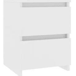 vidaXL - Nachtkastje - Wit - Bewerkt hout