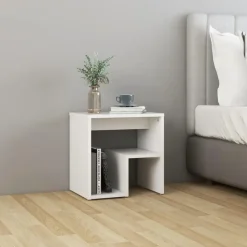 vidaXL - Nachtkastje - Wit - Bewerkt hout - 2 stuks