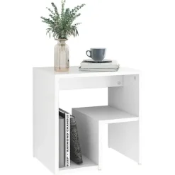 vidaXL - Nachtkastje - Wit - Bewerkt hout - 2 stuks