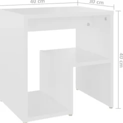 vidaXL - Nachtkastje - Wit - Bewerkt hout - 2 stuks