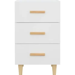 vidaXL - Nachtkastje - Wit - Bewerkt hout