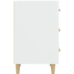 vidaXL - Nachtkastje - Wit - Bewerkt hout