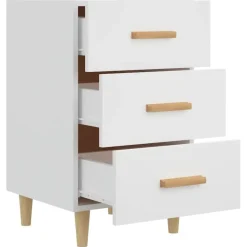 vidaXL - Nachtkastje - Wit - Bewerkt hout
