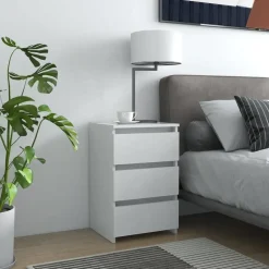 vidaXL - Nachtkastje - Wit - Bewerkt hout