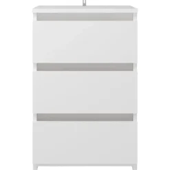 vidaXL - Nachtkastje - Wit - Bewerkt hout