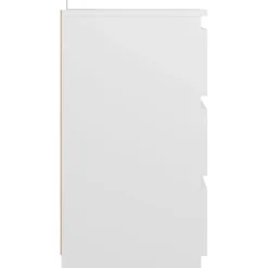 vidaXL - Nachtkastje - Wit - Bewerkt hout