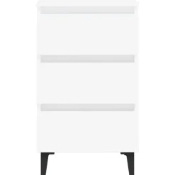 vidaXL - Nachtkastje - Wit - Bewerkt hout