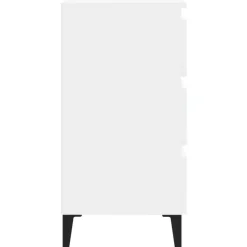 vidaXL - Nachtkastje - Wit - Bewerkt hout