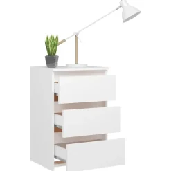 vidaXL - Nachtkastje - Wit - Bewerkt hout - 2 stuks