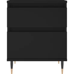 vidaXL - Nachtkastje - Zwart - Bewerkt hout - 2 stuks