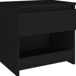 vidaXL - Nachtkastje - Zwart - Bewerkt hout - 2 stuks