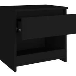 vidaXL - Nachtkastje - Zwart - Bewerkt hout - 2 stuks