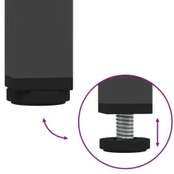 vidaXL - Nachtkastje - Zwart - Staal - 2 stuks