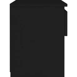 vidaXL - Nachtkastje - Zwart - Bewerkt hout