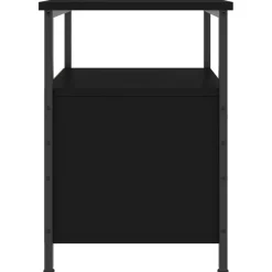 vidaXL - Nachtkastje - Zwart - Bewerkt hout