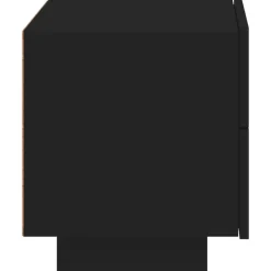 vidaXL - Nachtkastje - Zwart - Bewerkt hout