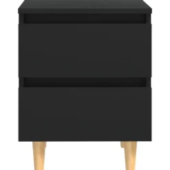 vidaXL - Nachtkastje - Zwart - Grenenhout