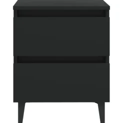 vidaXL - Nachtkastje - Zwart - Bewerkt hout - 2 stuks