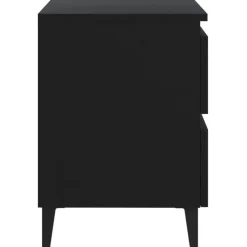 vidaXL - Nachtkastje - Zwart - Bewerkt hout - 2 stuks