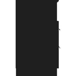 vidaXL - Nachtkastje - Zwart - Spaanplaat - 2 stuks