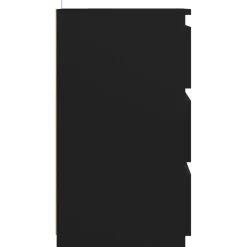 vidaXL - Nachtkastje - Zwart - Bewerkt hout