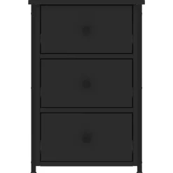 vidaXL - Nachtkastje - Zwart - Bewerkt hout - 2 stuks