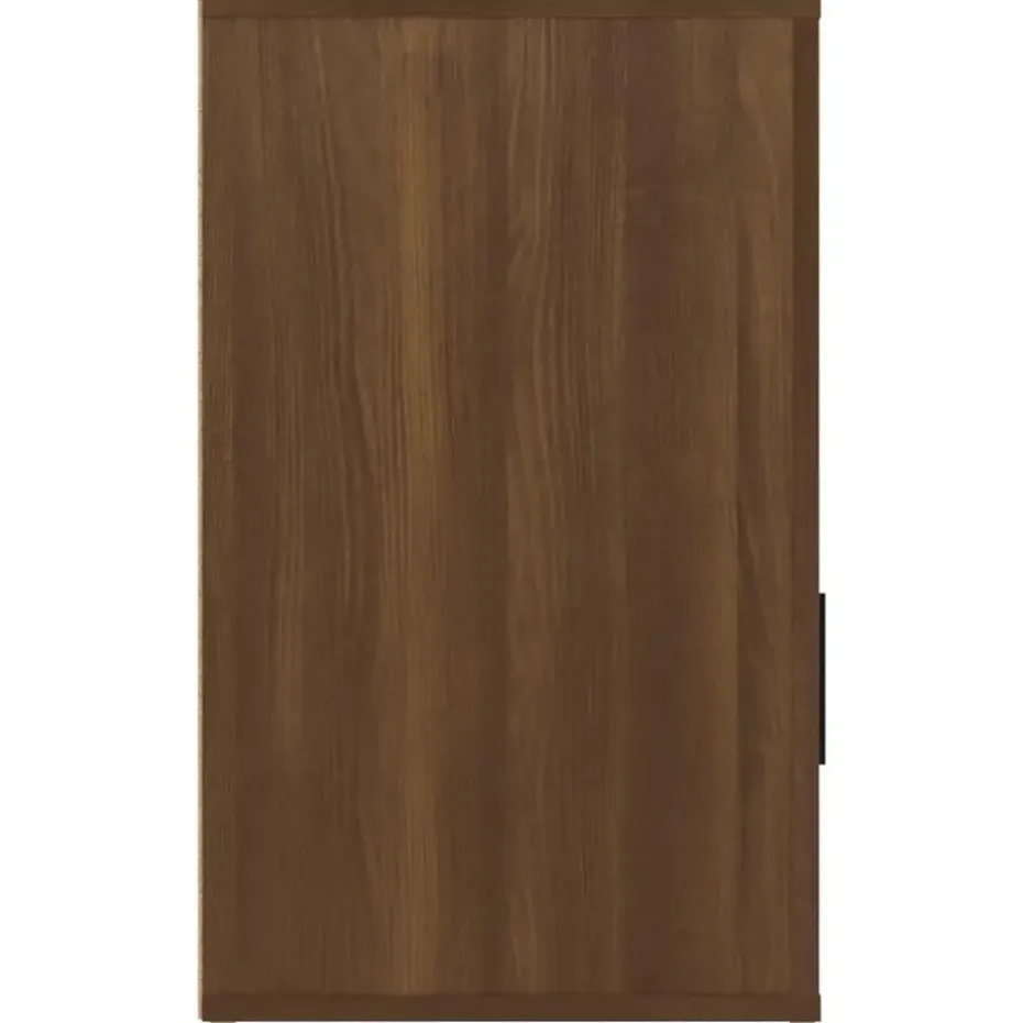 vidaXL - Nachtkastje met lade en deur - Bruin eiken - Bewerkt hout - 50x36x60 cm