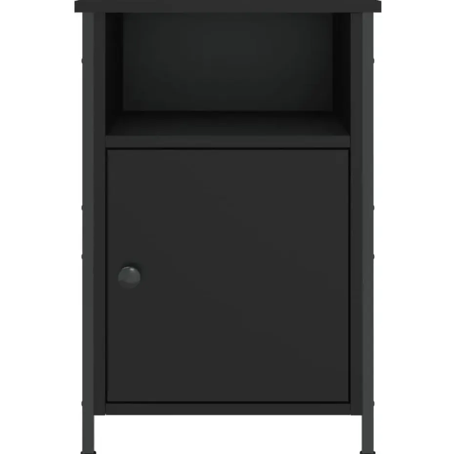 vidaXL - Nachtkastjes - Zwart - Bewerkt hout - 40 x 42 x 60 cm - 2 stuks