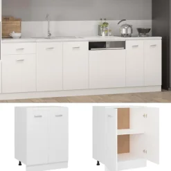 vidaXL - Onderkast - Wit - Bewerkt hout