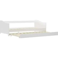 vidaXL - Onderschuifbed - Wit - Grenenhout - 90x200 cm