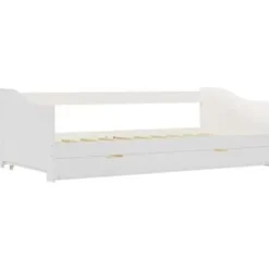 vidaXL - Onderschuifbed - Wit - Grenenhout - 90x200 cm