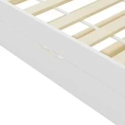 vidaXL - Onderschuifbed - Wit - Grenenhout - 90x200 cm