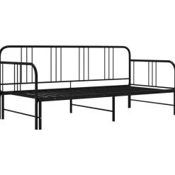 vidaXL - Onderschuifbed - Zwart - Metaal - 90x200 cm