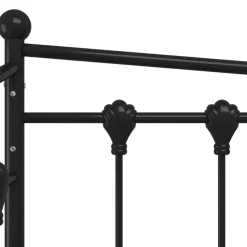 vidaXL - Onderschuifbedbank - Zwart - Metaal - 90x200 cm