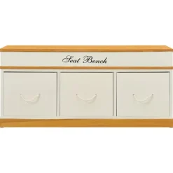 vidaXL - Opbergbank - Wit - Hout