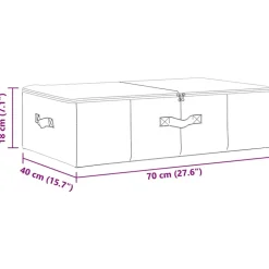 vidaXL - Opbergbox Opbergboxen - Crème - Stof - 2 stuks
