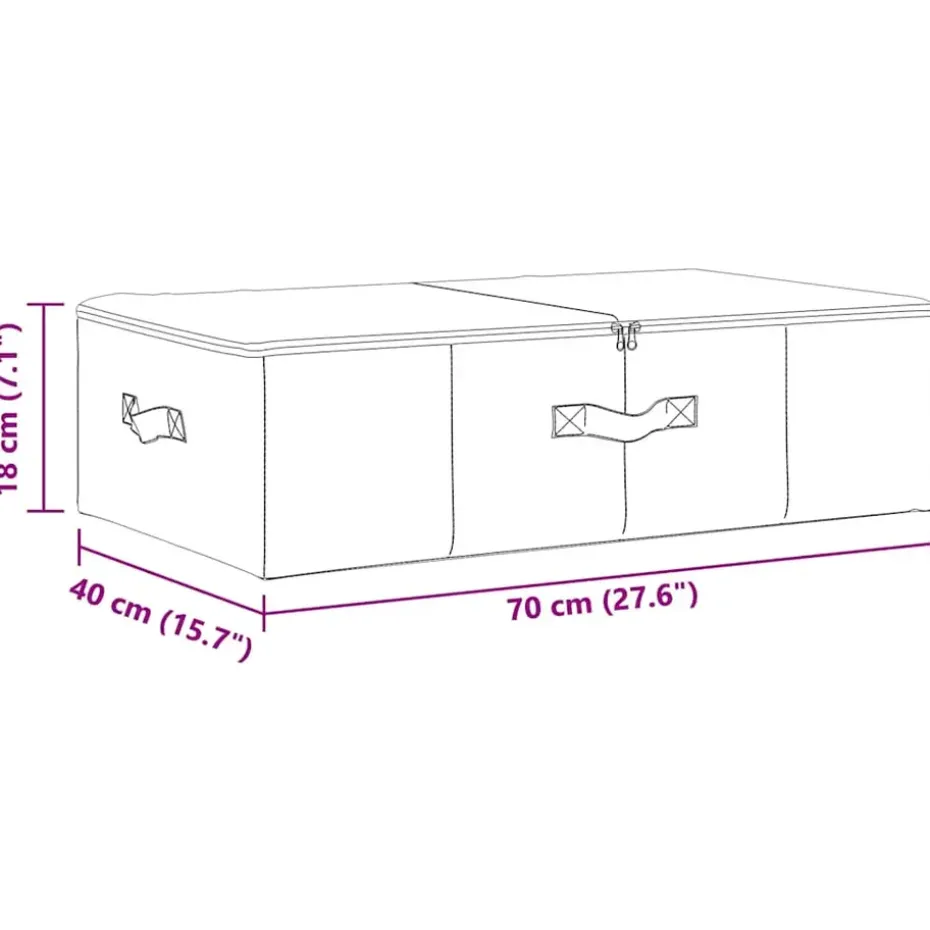 vidaXL - Opbergbox Opbergboxen - Crème - Stof - 2 stuks