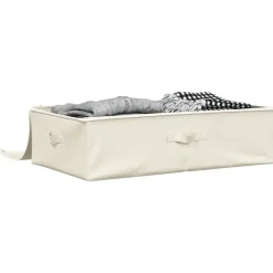 vidaXL - Opbergbox Opbergboxen - Crème - Stof - 2 stuks