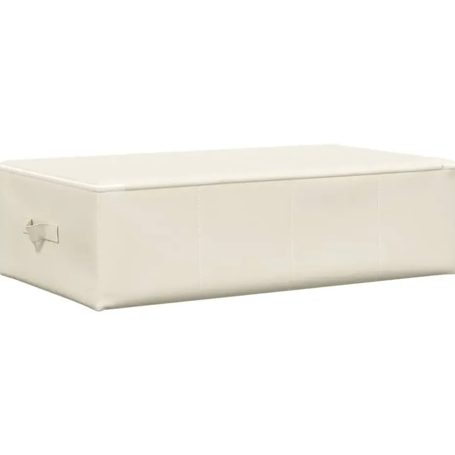 vidaXL - Opbergbox Opbergboxen - Crème - Stof - 2 stuks