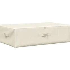 vidaXL - Opbergbox Opbergboxen - Crème - Stof - 2 stuks