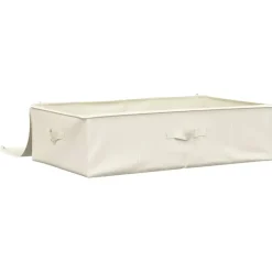 vidaXL - Opbergbox Opbergboxen - Crème - Stof - 2 stuks