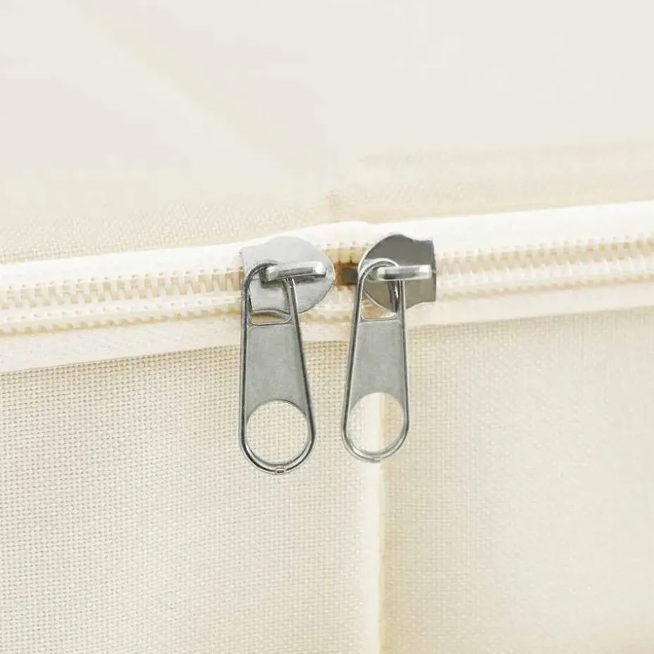 vidaXL - Opbergbox Opbergboxen - Crème - Stof - 2 stuks