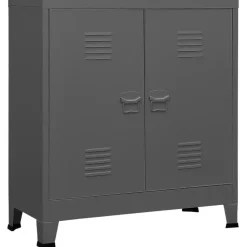 vidaXL - Opbergkast - Antraciet - Staal